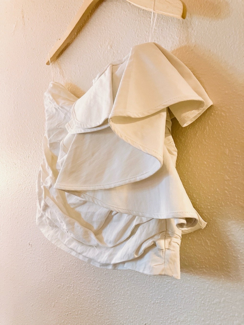 ZARA Ivory Poplin Textured Tube Top Blouse Strapless Small wedding summer - Picture 4 of 8
